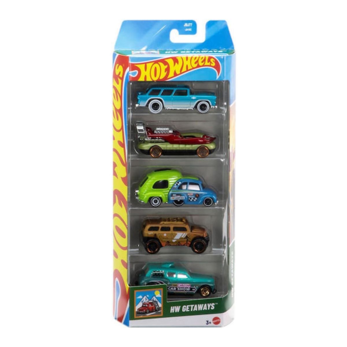 Pack 5 Autos Basicos Hotwheels - Hw Getaways